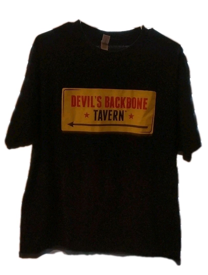 Devil’s Backbone Tavern Texas Music Dive Bar Men's Black Shirt Size Large gallery