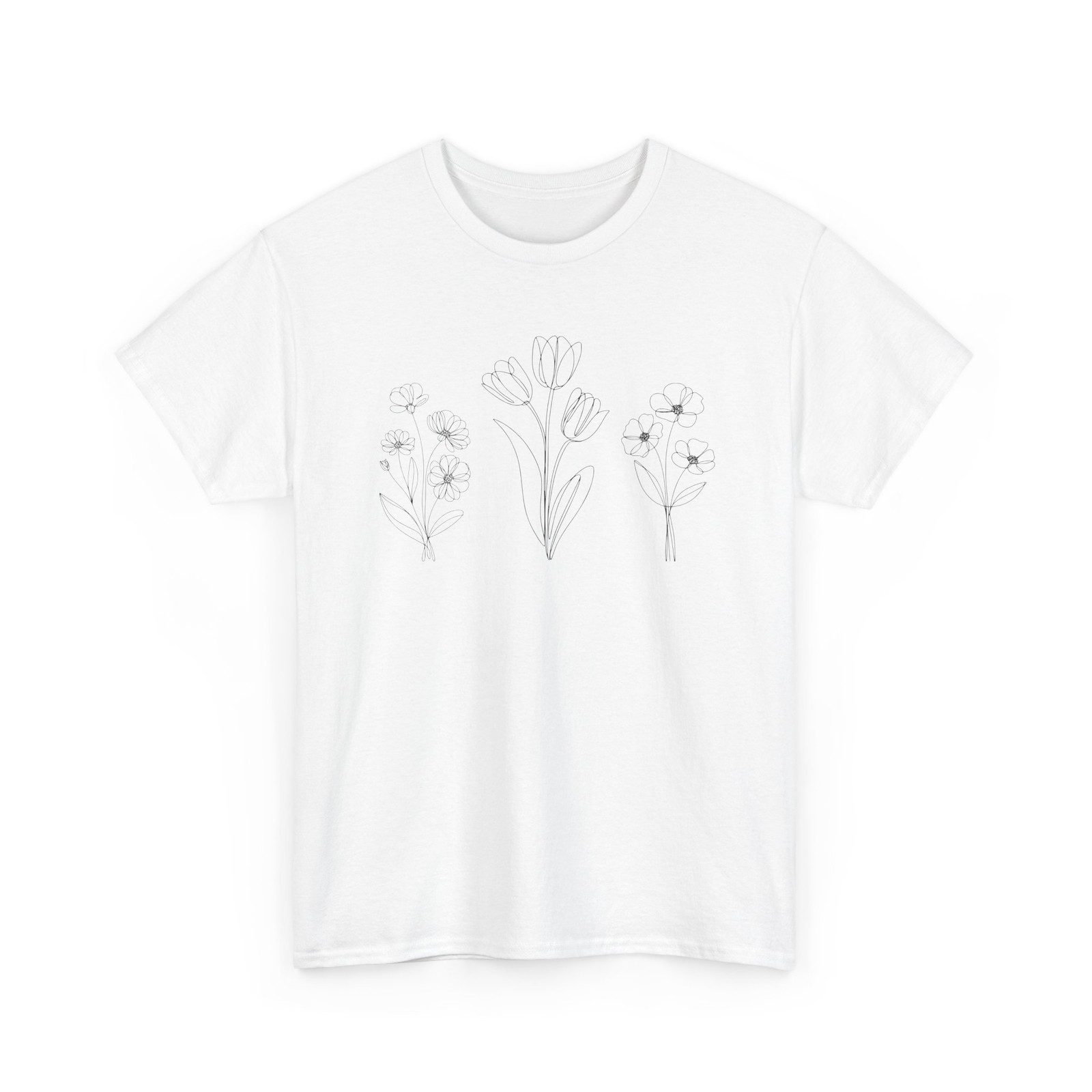 Pressed Flower Art Shirt Botanical Graphic Tee Nature Inspired Floral Gift