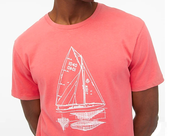 J.Crew Factory NEW Men's SAILBOAT Graphic Cotton T-Shirt size S M L XL XXL ⛵ gallery