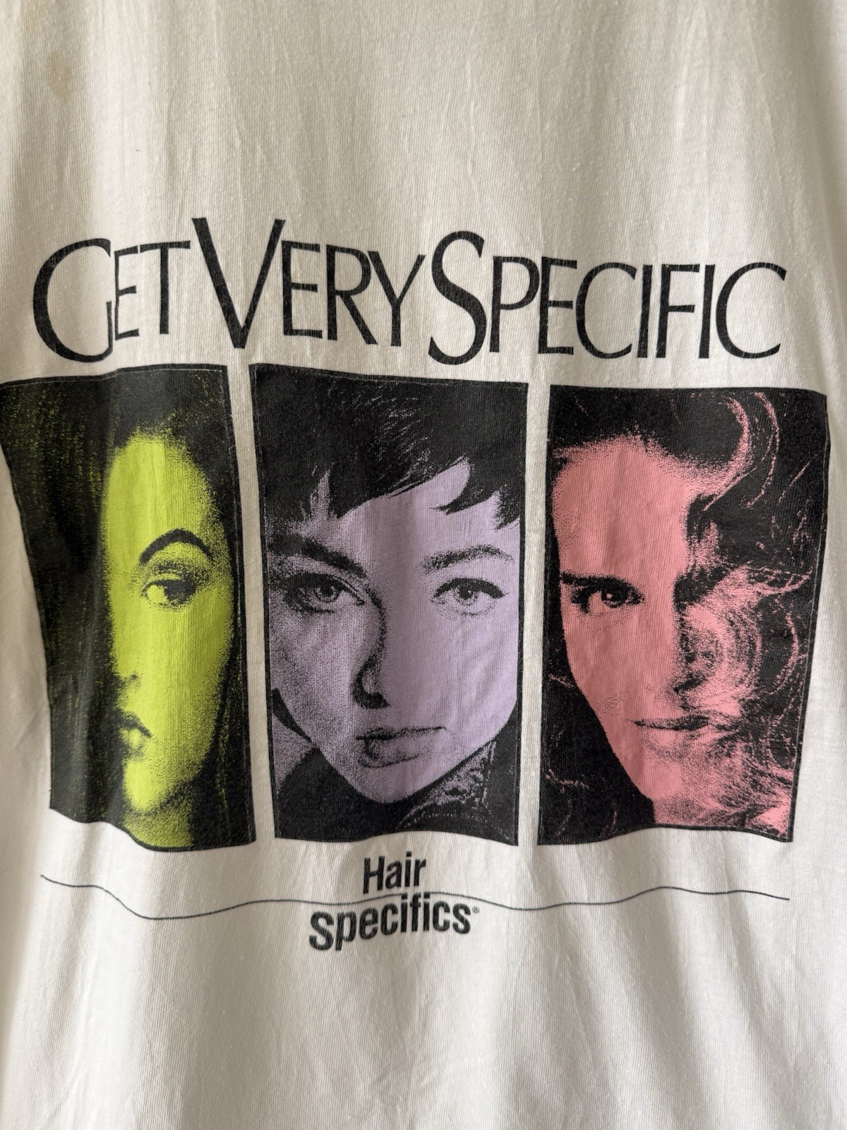 VINTAGE 90s Hair Specifics Model Headshots Graphic Beauty Promo Graphic T-Shirt gallery