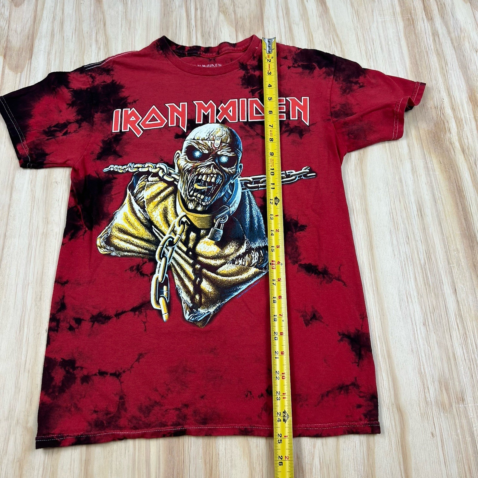 Iron Maiden Piece of Mind Eddie Double Sided Graphic T-Shirt S Metal Band Tee gallery