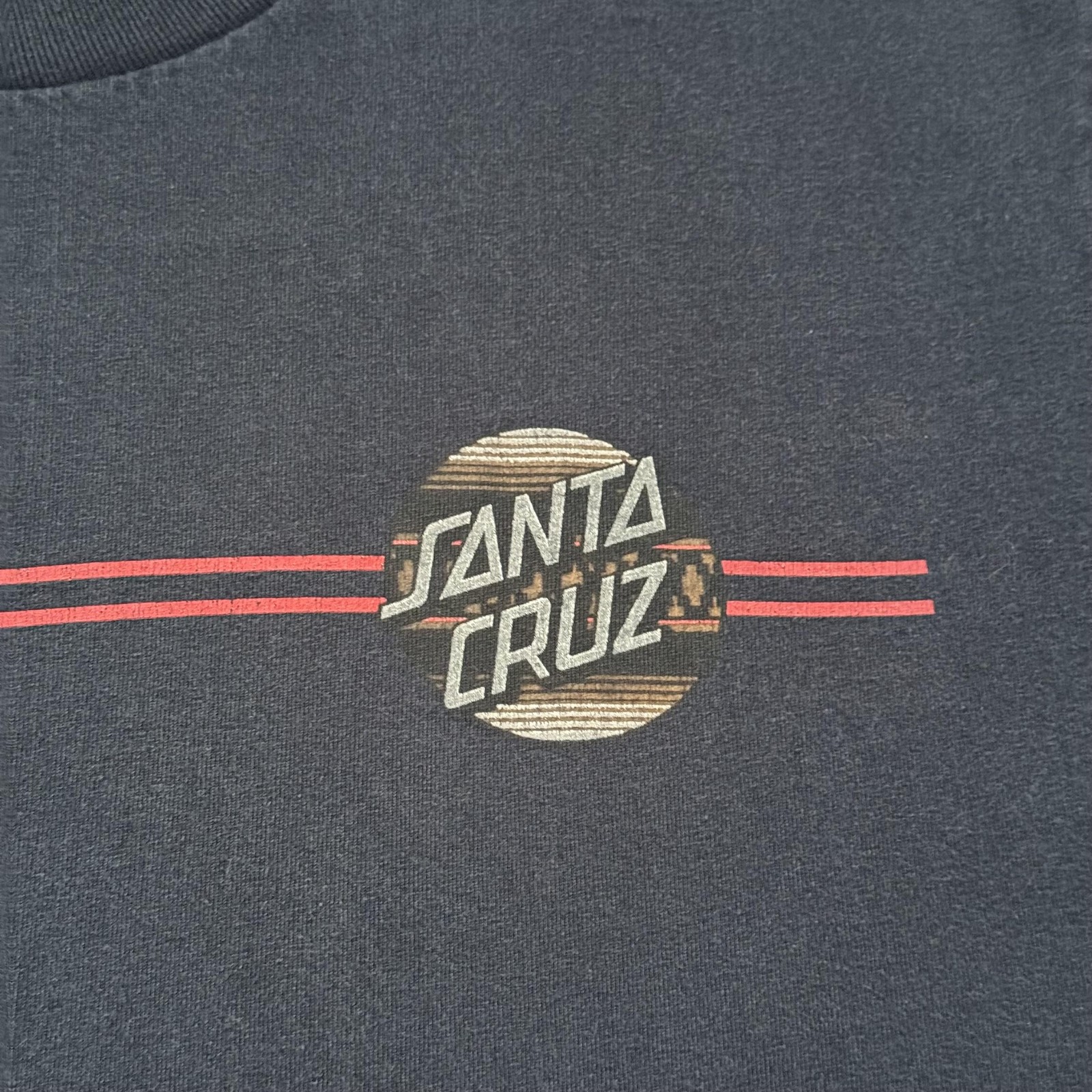 Vintage Santa Cruz Skateboards Shirt Mens L Blue Long Sleeve Stripe Graphic Surf gallery
