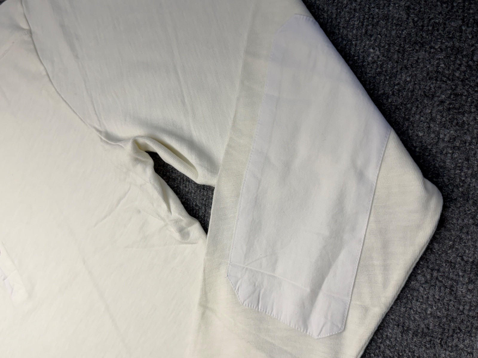 Marine Layer Long Sleeve Henley Shirt Ivory 100% Cotton Custom Dye Mens L NEW gallery