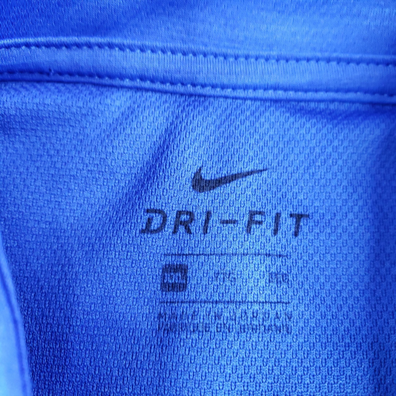 Nike Shirt Mens 2XL XXL Blue Long Sleeve 1/4 Zip pullover Mock Neck Dri-FIT Logo gallery