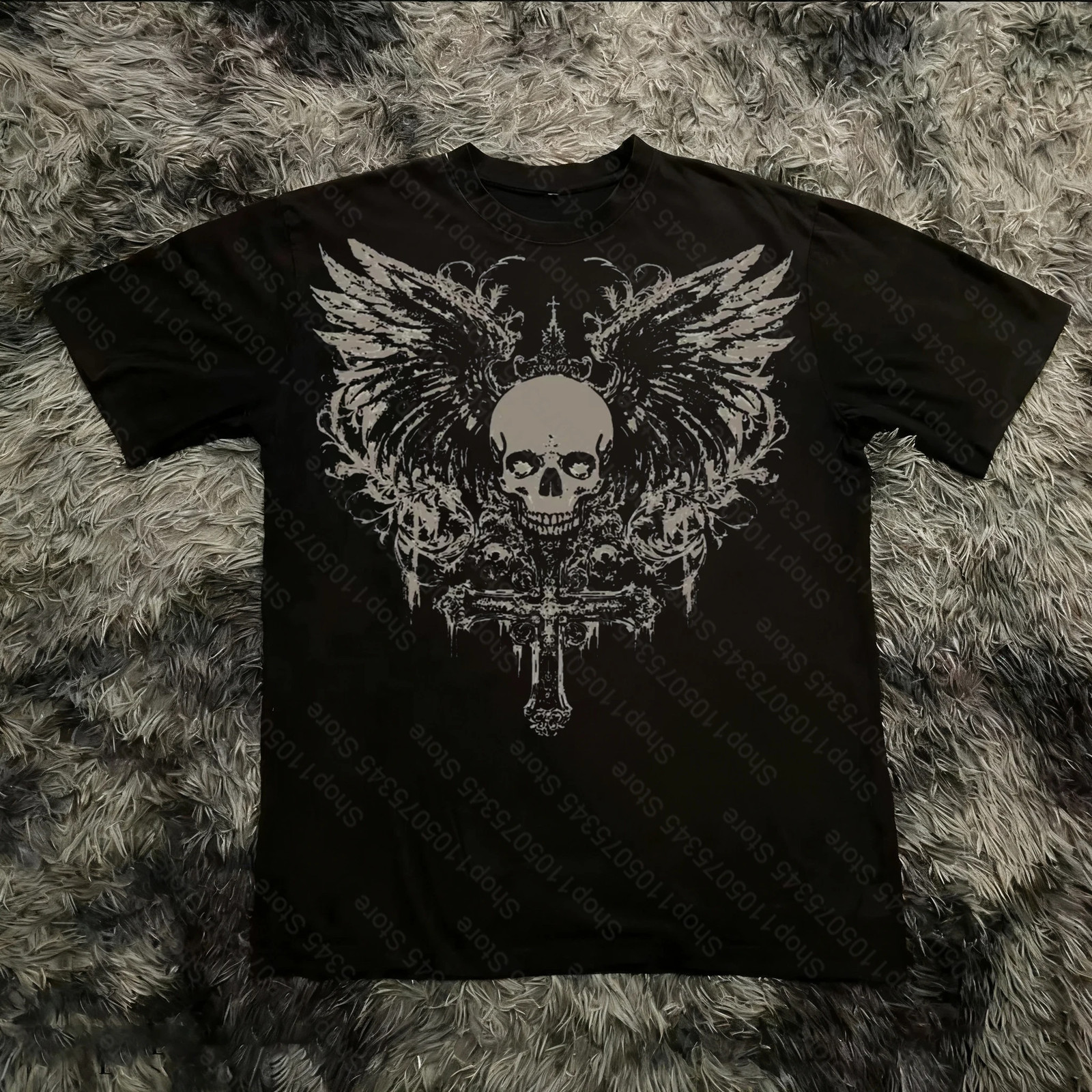 Retro Classic Gothic Style T-shirt Print Oversized Shirt High Street Shirts gallery