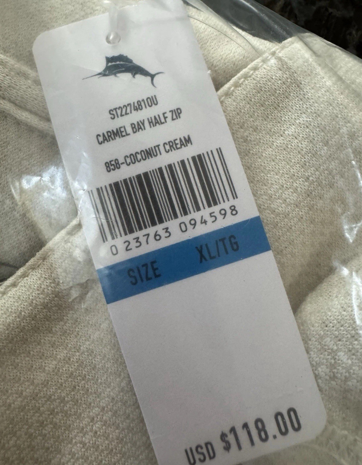 Tommy Bahama carmel bay half zip Long Sleeve Pullover Shirt. Pick Size Color gallery