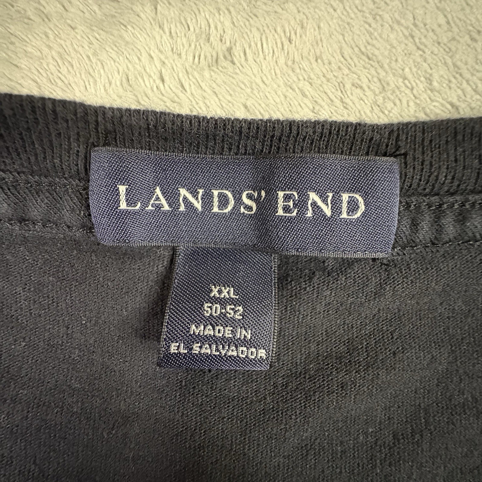 Lands' End Men's 2XL Black Cotton T Shirt SEE DESCRIPTION gallery