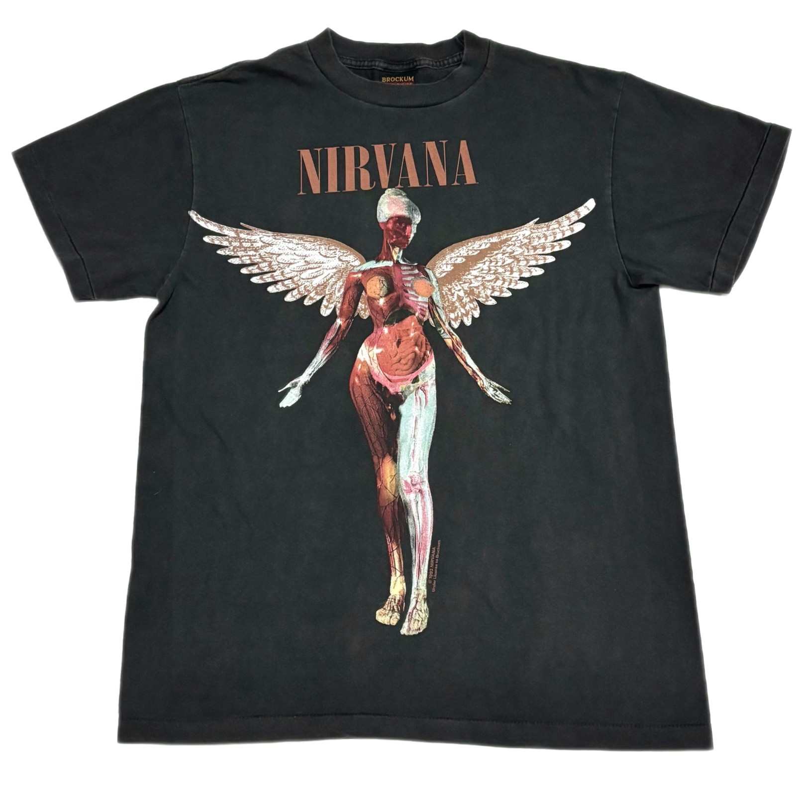 Nirvana In Utero Black Vintage 90s Band Tour Size L Single Stitch Shirt REPRINT gallery
