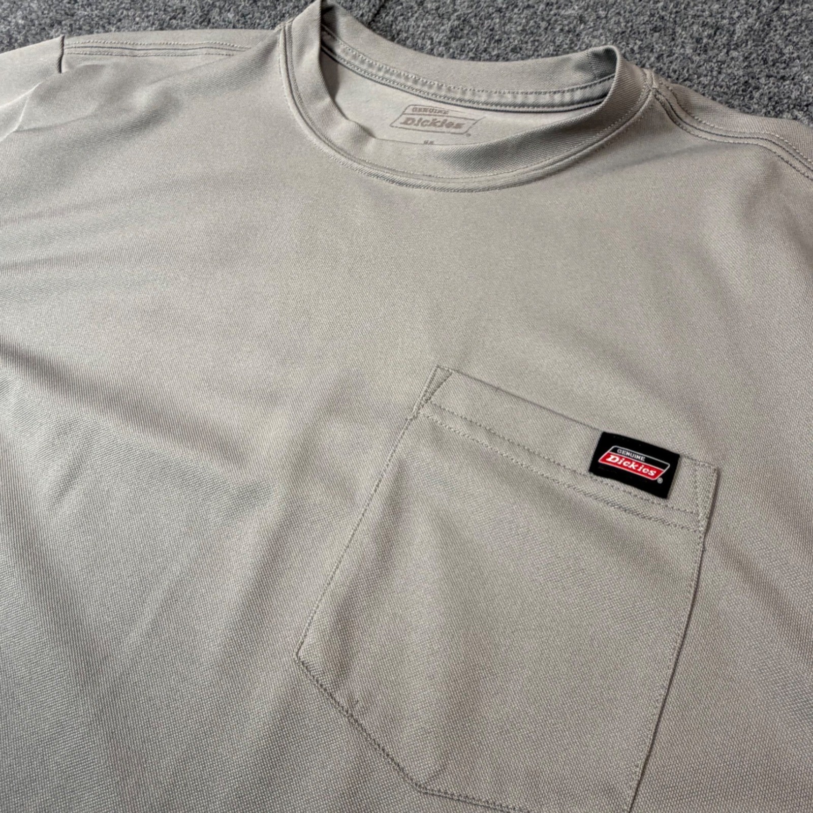 Dickies Mens Gray Short Sleeve Pocket T-Shirt Performance Work Tee Size M