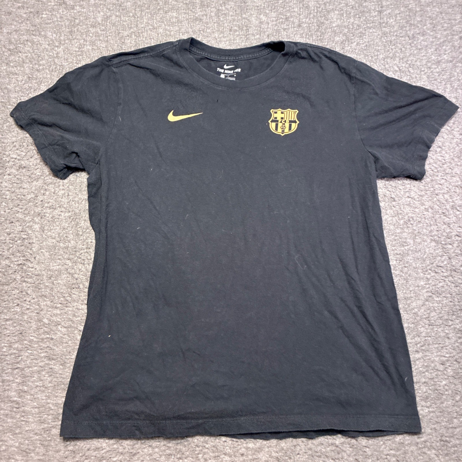 Nike FC Barcelona O. Dembele 11 Graphic T-Shirt Mens L Black Gold Soccer gallery