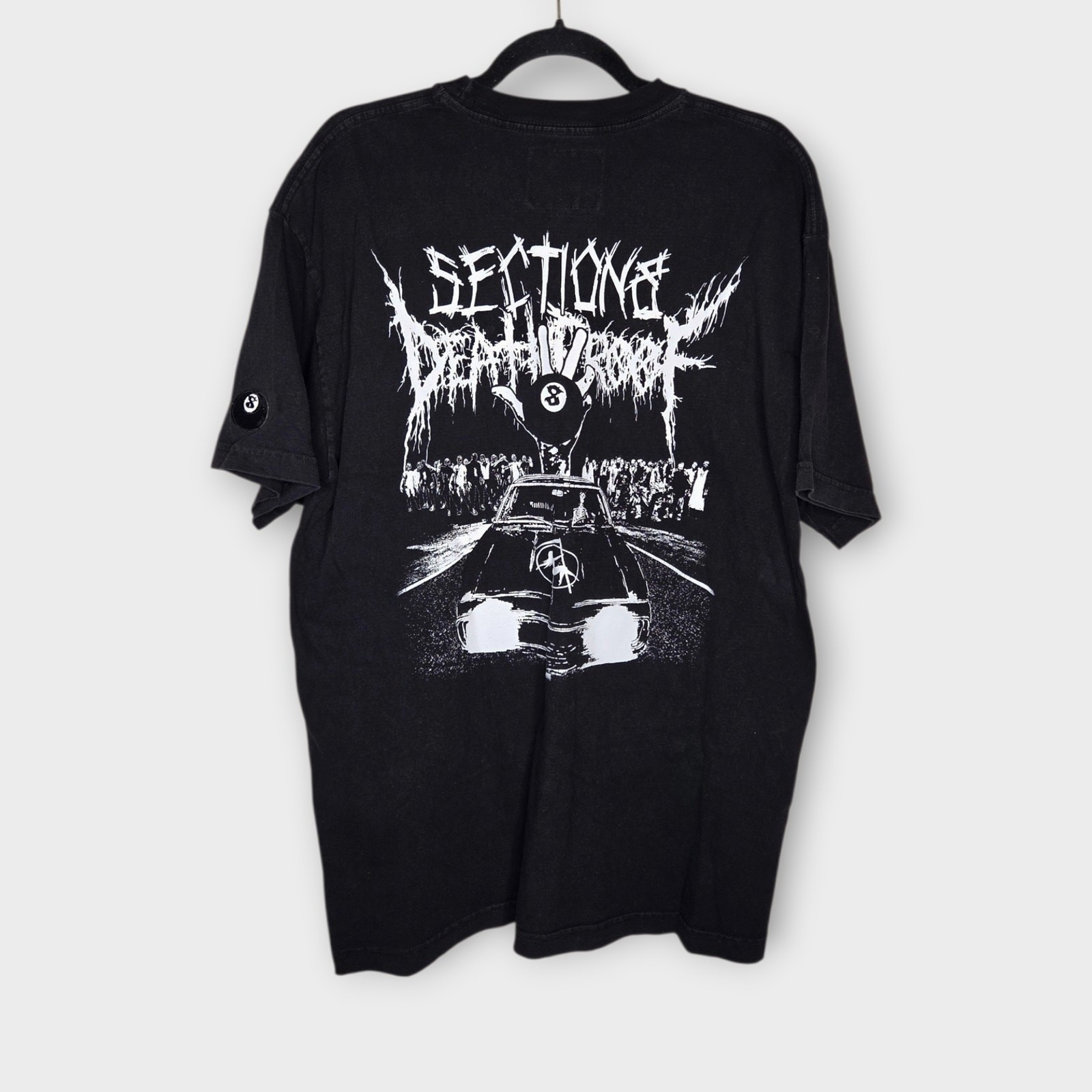Section Eight Death Proof Car Graphic Tee Black White Men's Large gallery