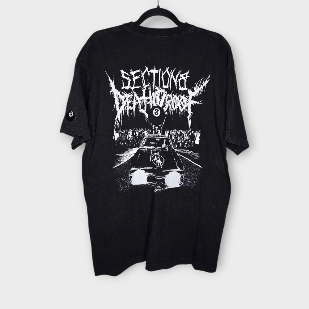 Section Eight Death Proof Car Graphic Tee Black White Men’s Large