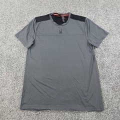 Spyder Shirt Mens M Gray Black Active Athletic Lightweight Performance Outdoors