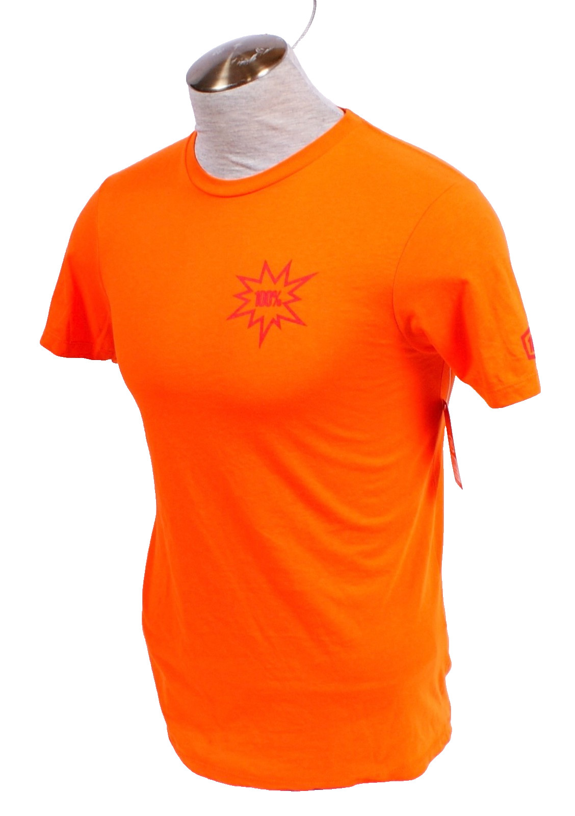 100% Men's S Orange Short Sleeve Tee T-Shirt gallery