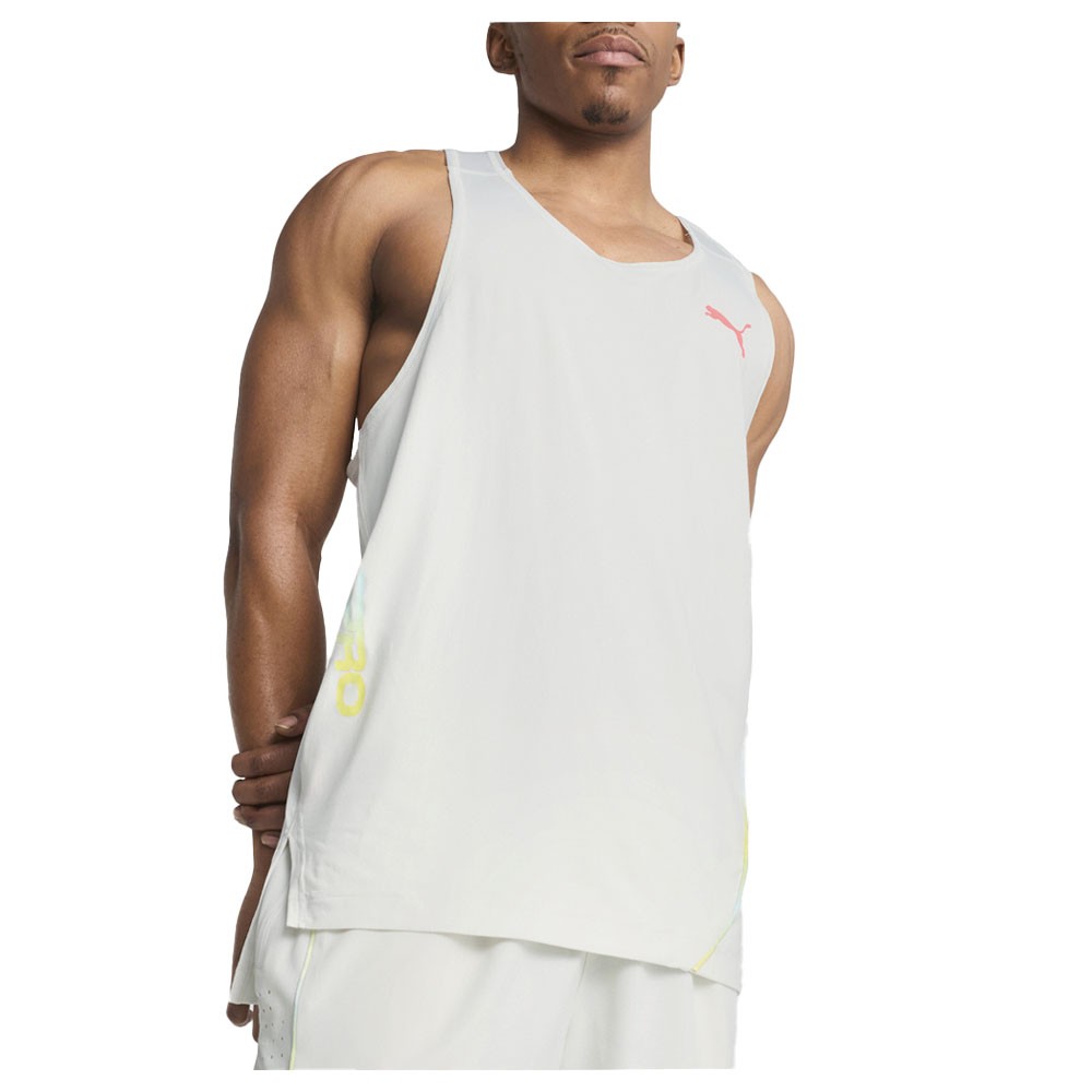 PUMA All Pro Crew Neck Athletic Tank Top Mens Grey Casual Athletic 63045002