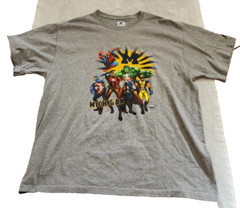 Marvel T Shirt Large Russel Athletic Gray Michigan Wolverines Captain America