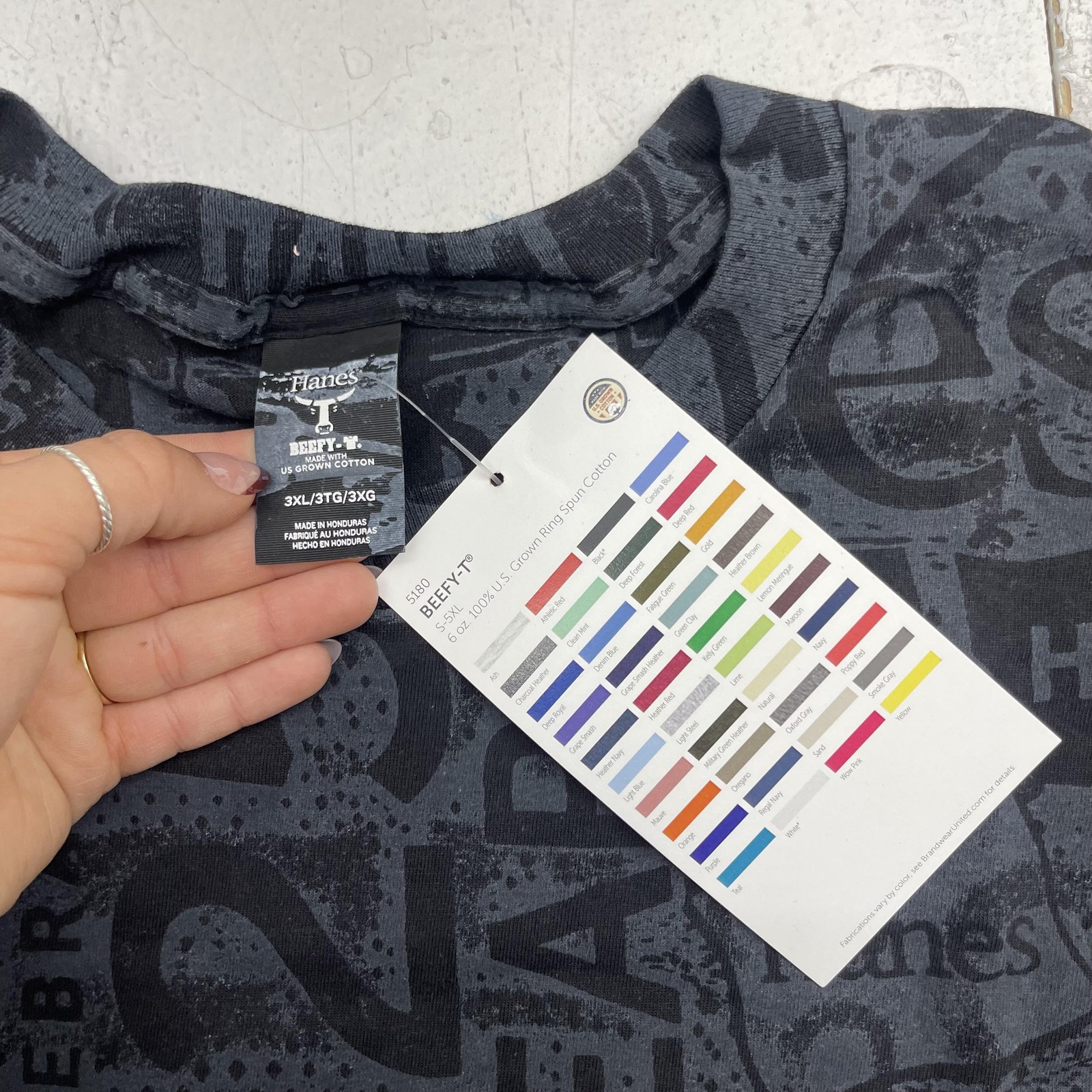 Hanes Shirt Mens 3XL Gray 125 Years Anniversary Graphic Tee Beefy-T 5180 Allover gallery