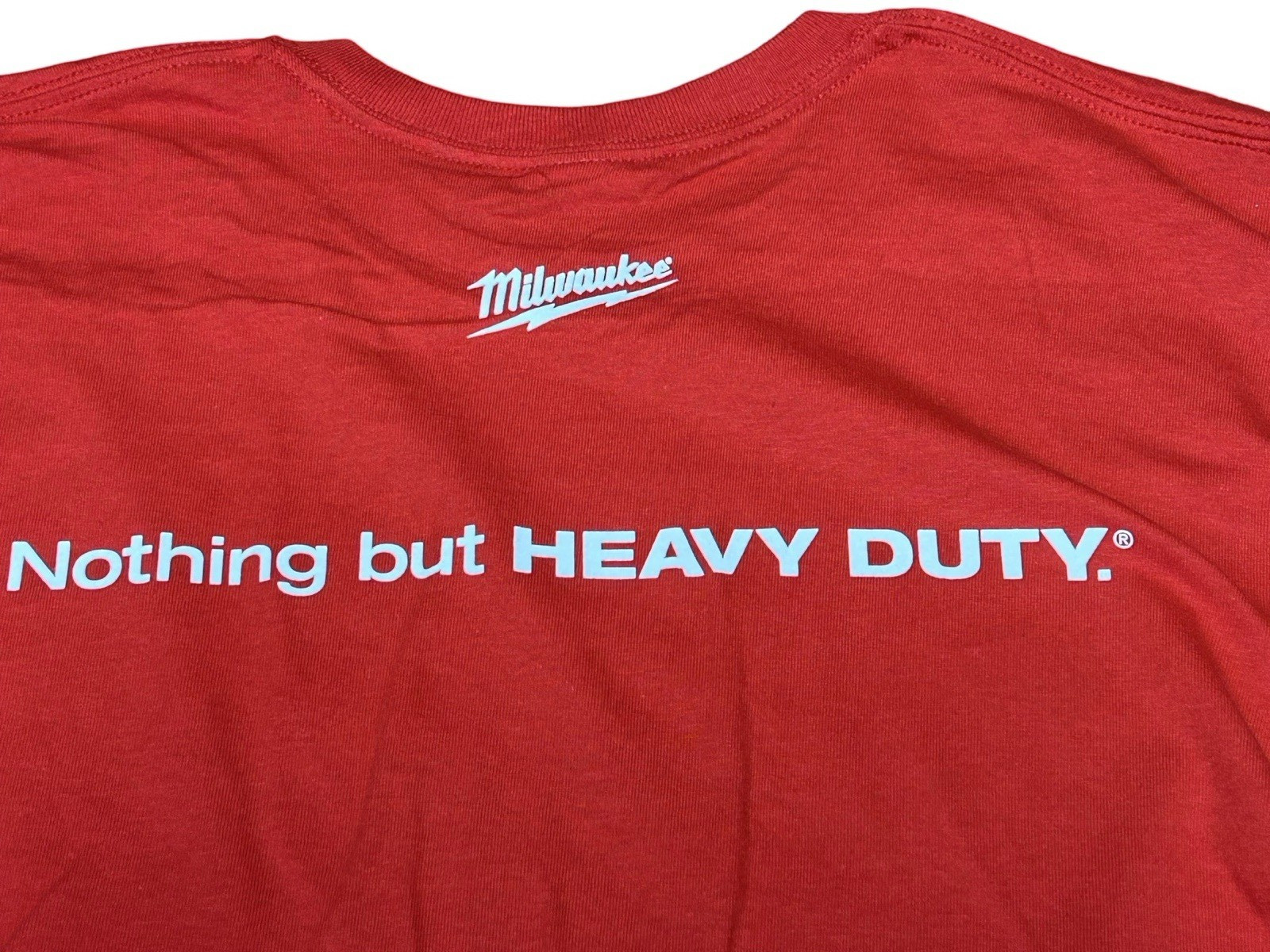 Milwaukee Tools Nothing But Heavy Duty Red T-Shirt Short Sleeve M12 18 NEW LARGE gallery