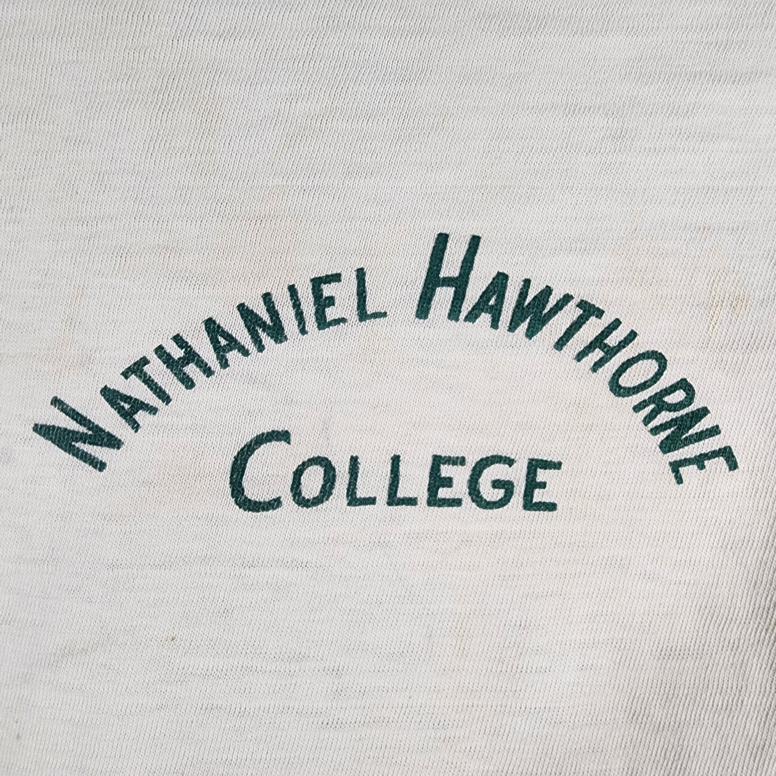 VINTAGE 50s Nathaniel Hawthorne T-Shirt Men's M Champion Running Man Lot Of 2 gallery