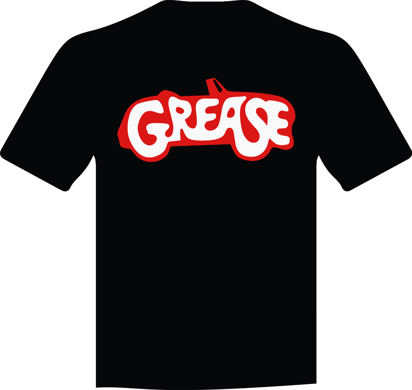 t shirt movie grease themed. NEW black any size contact seller