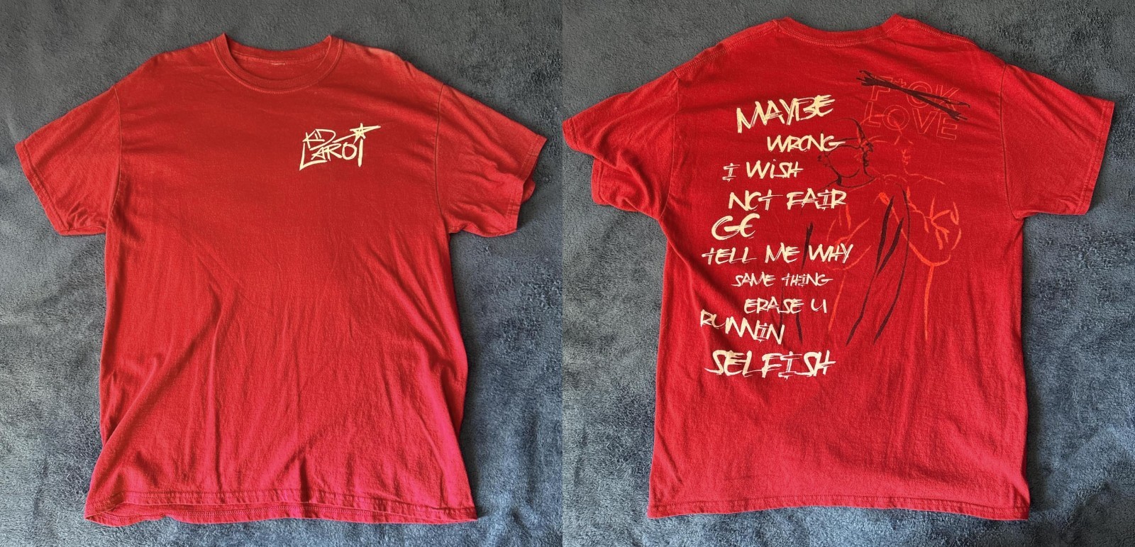 Red color - The Kid Laroi Fck love album 2-sides Shirt Unisex All Size LO729 gallery
