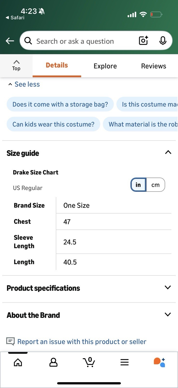 Drake Related Complete More Life Album Cover Costume Official Amazon Halloween gallery