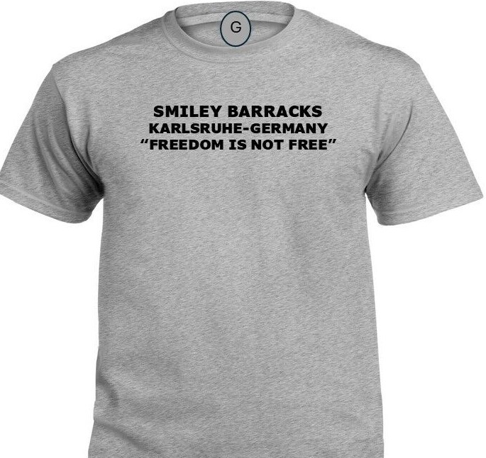 TAUKKUNEN BARRACKS *WORMS-GERMANY* FREEDOM* INDIVIDUAL BASE PT SHIRT gallery