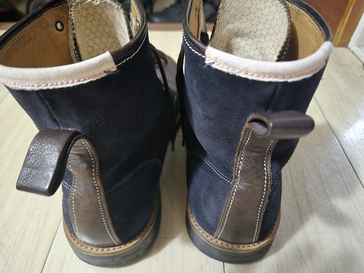 Paul Smith Navy Brown High-cut Boots Size 7 Japan gallery
