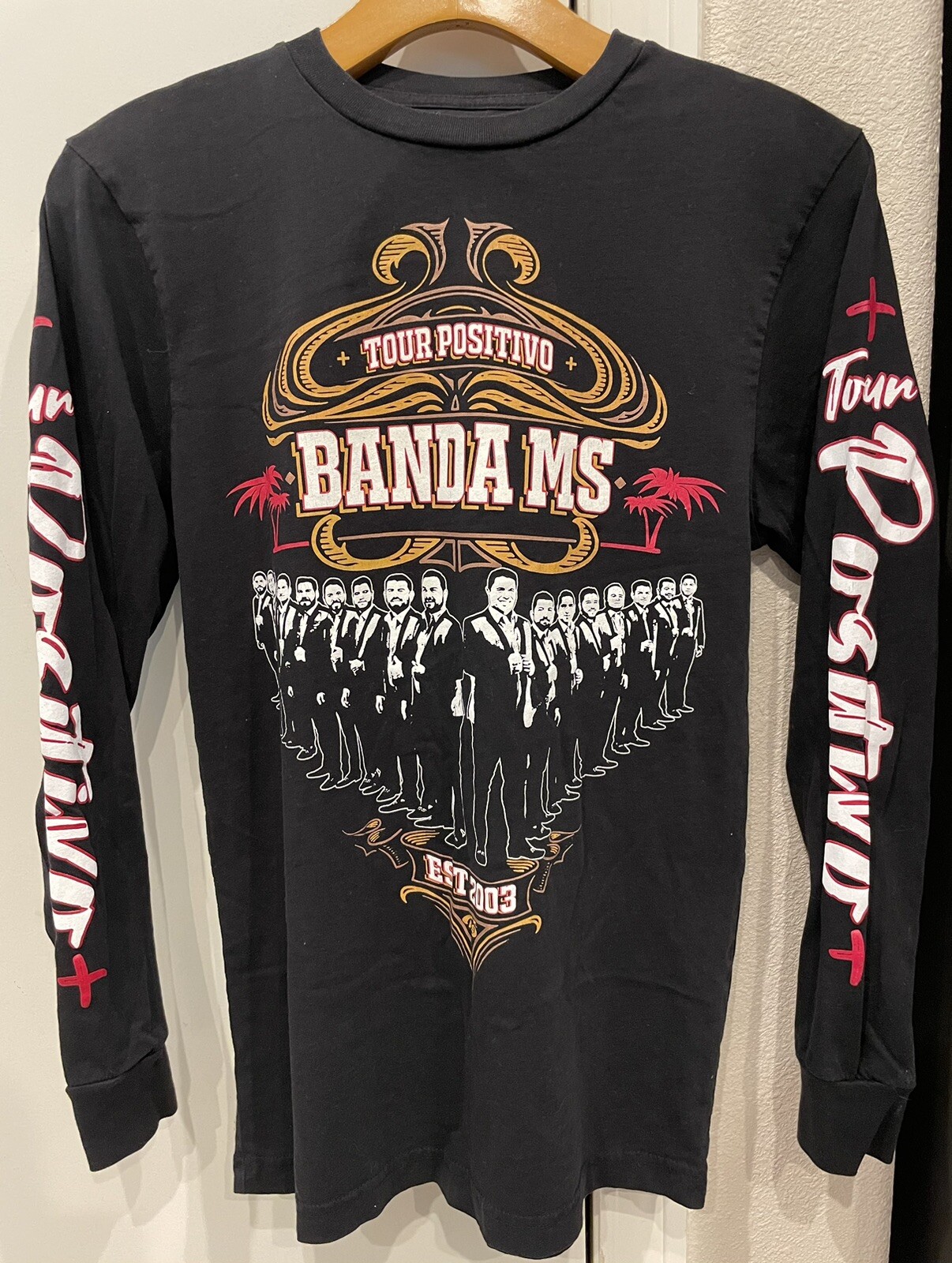 Banda MS Tour Positivo Long Sleeve Double Aidee Shirt Size Small