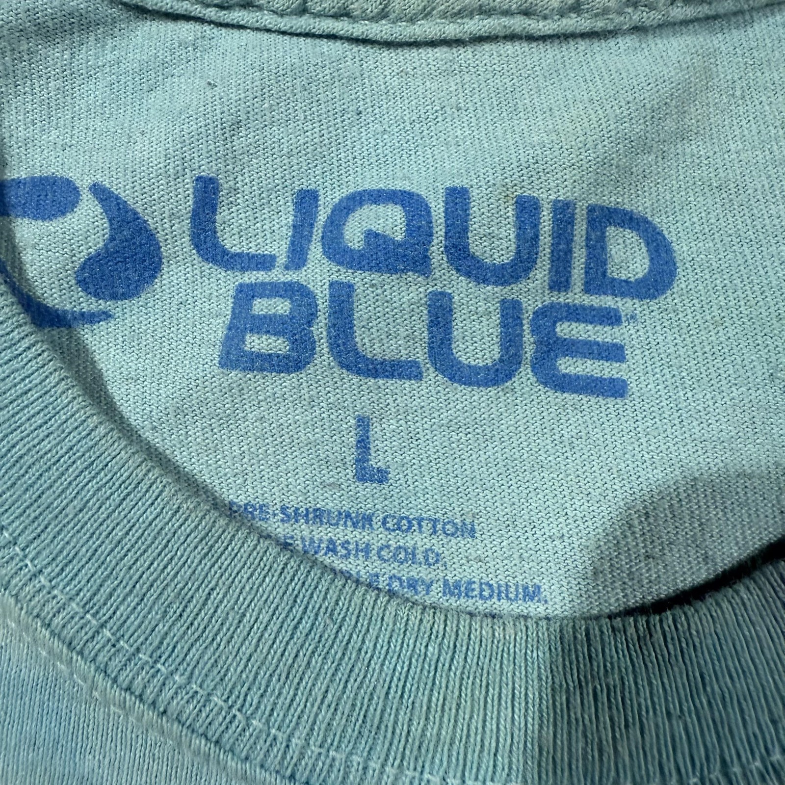 Liquid Blue Shirt Mens Large Blue Sea Turtle Ocean Fish Graphic Tie Dye Tee gallery
