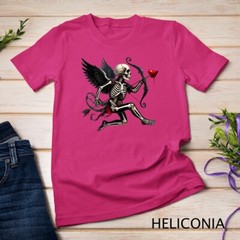 Gothic Valentine A Skeletal Cupid Strikes Funny T-Shirt Unisex T-shirt