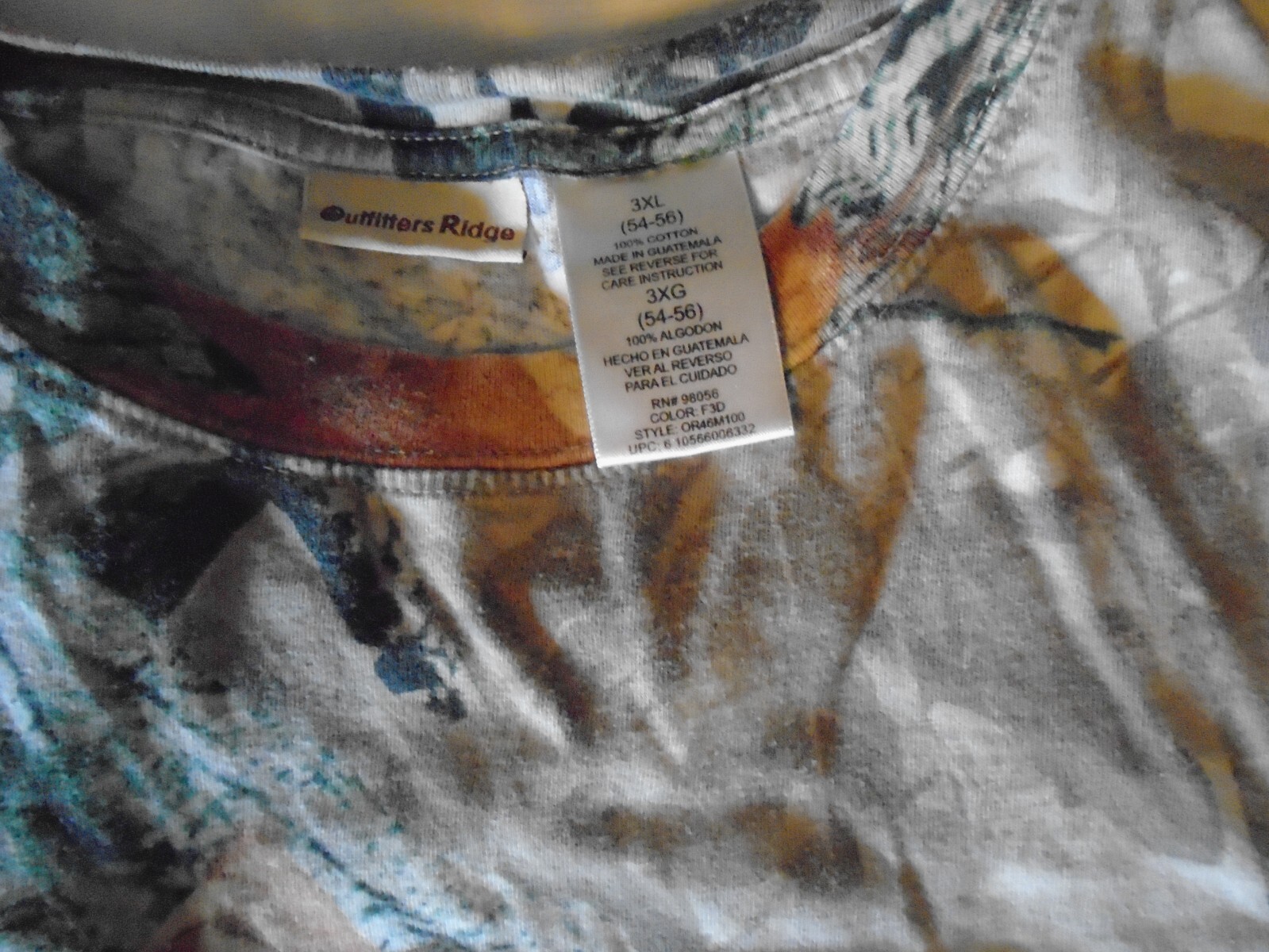 Outfitters Ridge Men's Camo Short Sleeve T Shirt 3XL 100% Cotton BOXY Fit gallery
