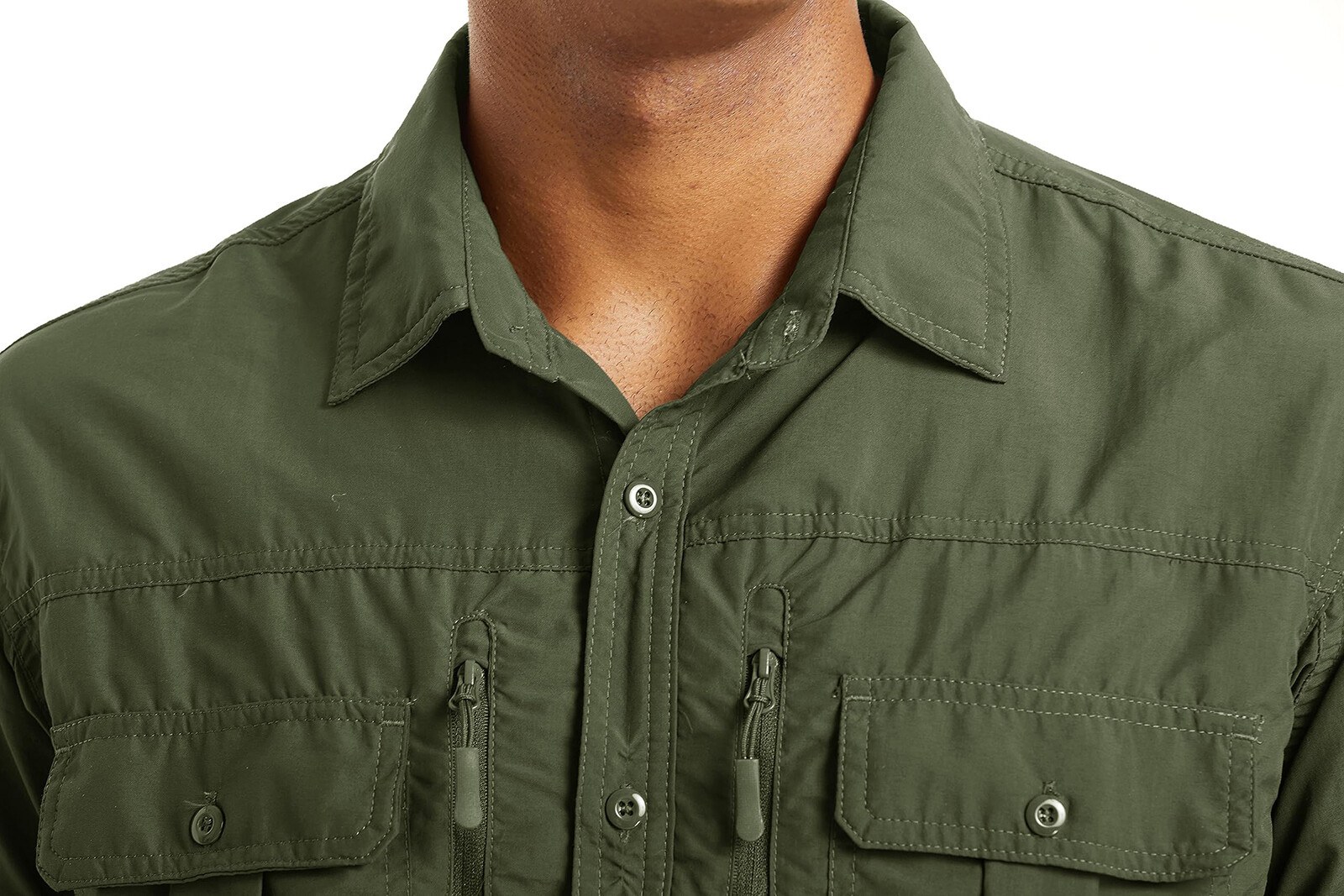 Men's UPF 50+ Fishing Sun Shirts Long Sleeve Safari Hiking Work Travel T-Shirts gallery