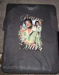 Bruno Mars Romantic Tour OFFICIAL 2026 XL Extra Large Short Sleeve T-Shirt Grey