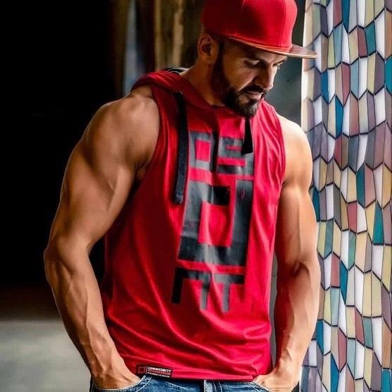 2018 New Men Gym Bodybuilding Sleeveless Hoodie Muscle Bodybuildg Tank Top Vest gallery