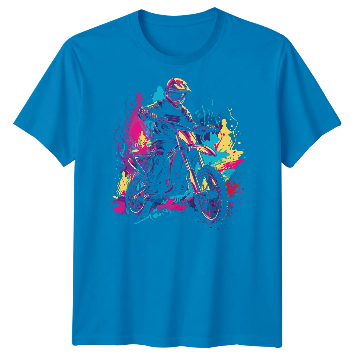 Motocross Rider Dirt Bike Sports Mens T-Shirt Extreme Action