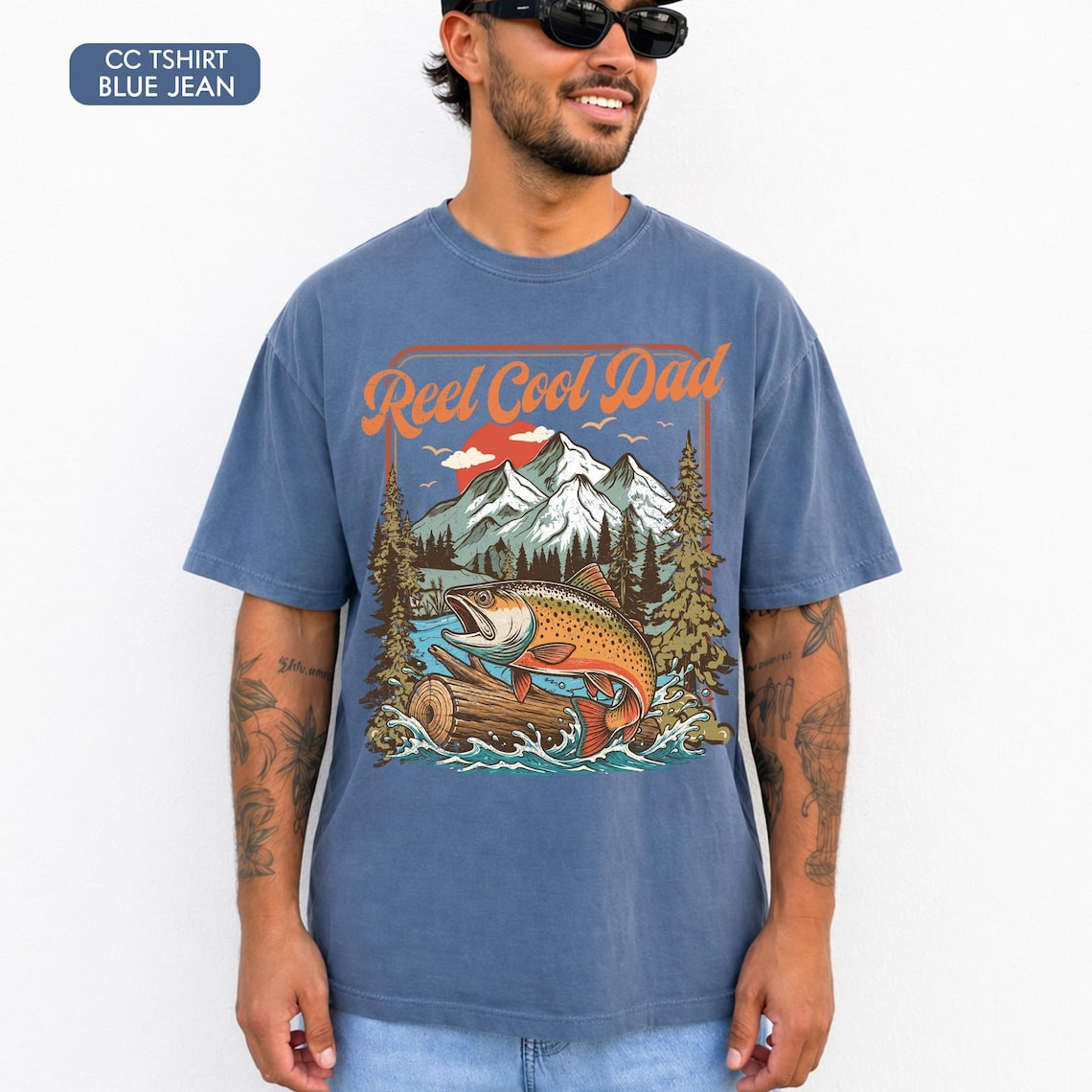 Comfort Colors Reel Cool Dad Fishing Shirt Father's Day Gift For Husband Men Tee gallery