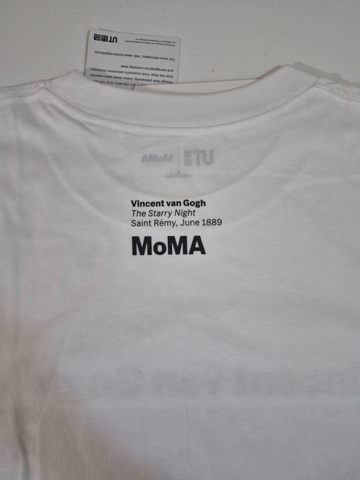 UNIQLO UT MOMA Vincent Van Gogh Starry Starry Night White Unisex T-Shirt gallery