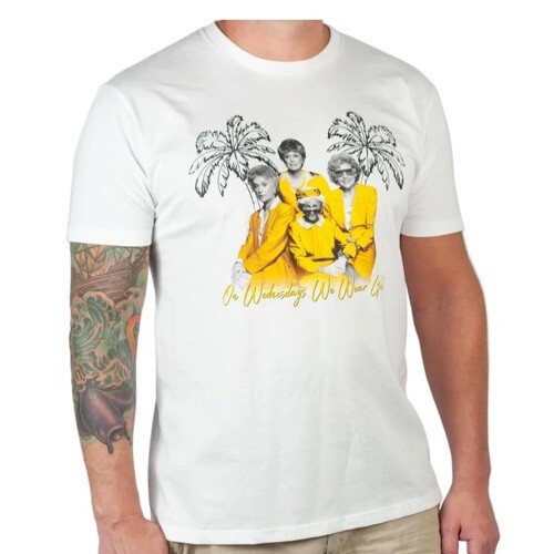 Goodie Two Sleeves The Golden Girls 'On Wednesdays We Wear Gold' Men's Tee Sz XL gallery