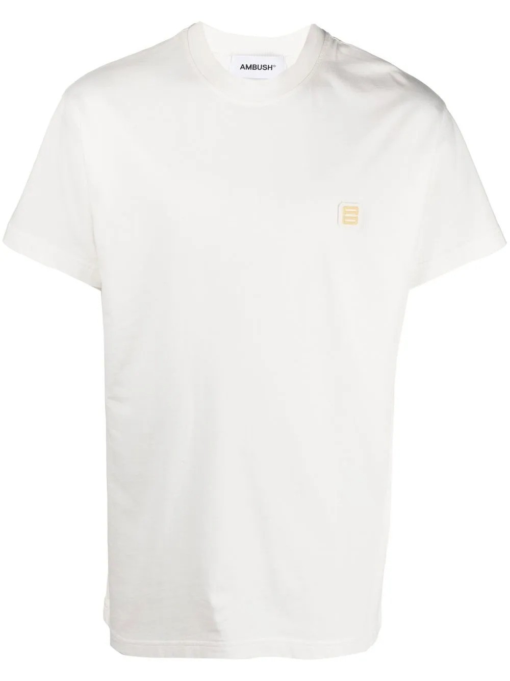 AMBUSH Patch-detail Cotton T-shirt In Cloud Dancer Cloud Dancer Size S gallery