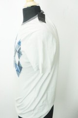 Giorgio Armani Black Label Gray Blue Argyle Cotton T Shirt Sz 50 NEW