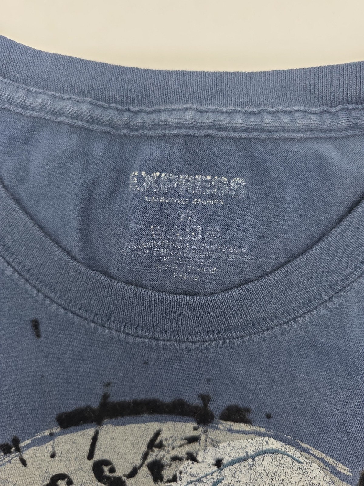 Express T-Shirt Men XS Graphic Blue Tee.#46813 gallery