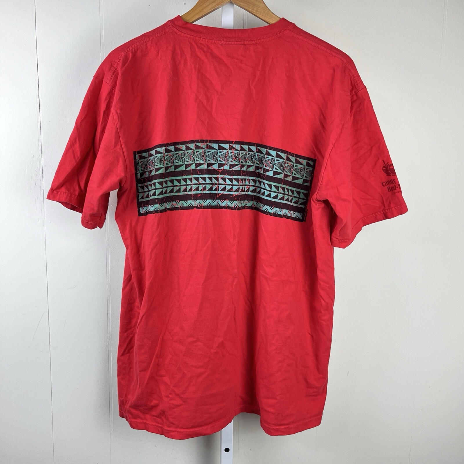 Crazy Shirts Candy Apple Red Dyed Fun Geometric Graphic T-Shirt Tee Size Large gallery