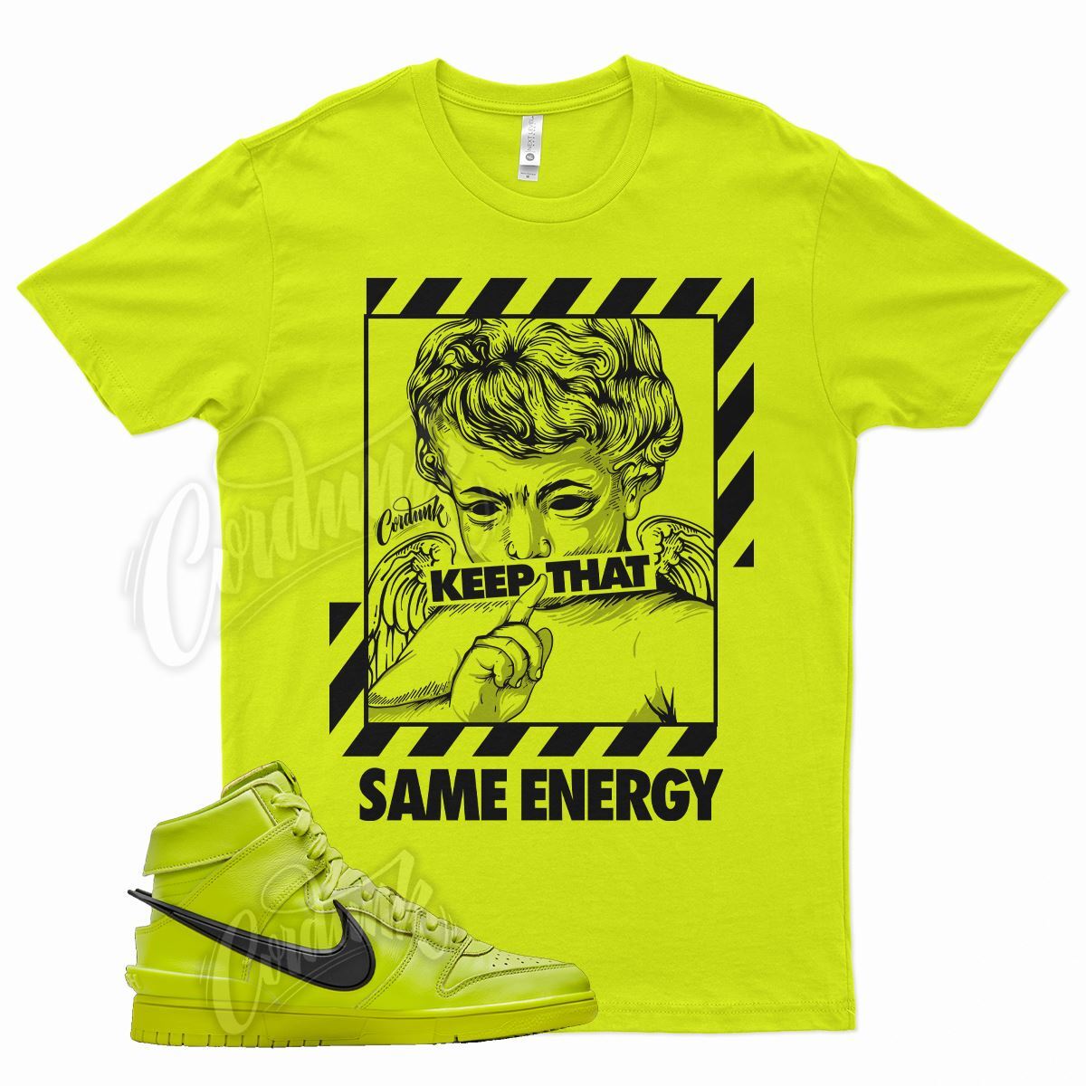 Yellow ENERGY Shirt for Ambush N Dunk Atomic Green Flash Lime Neon Volt
