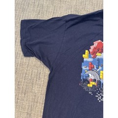 Arcader T Shirt Size Large Blue Mash Up Chest 19 In Length 29 In Used