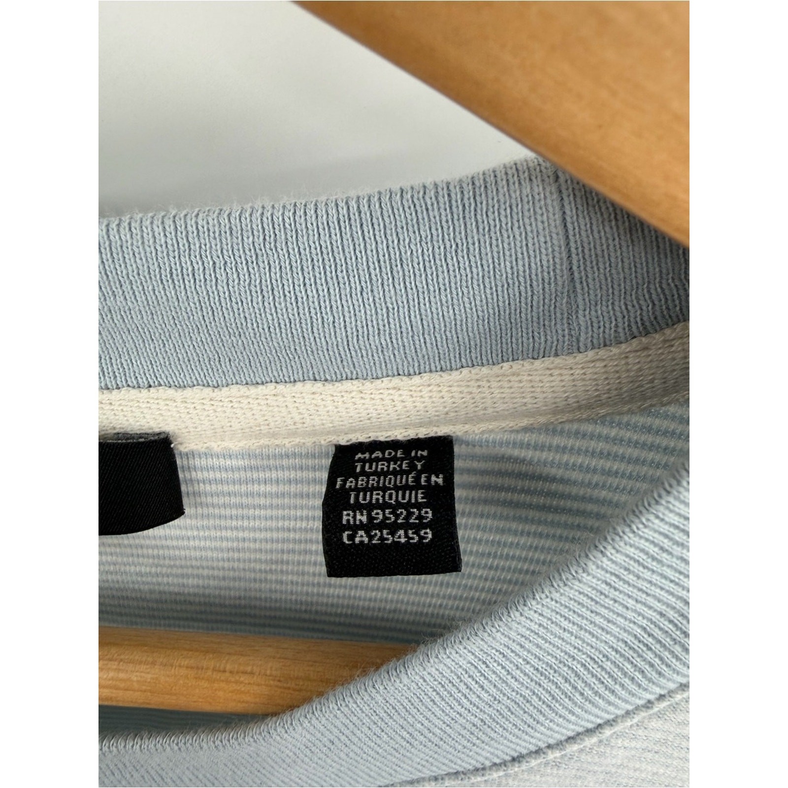Ted Baker London Camoff cotton short sleeve pale blue striped t-shirt mens 7/XXL gallery