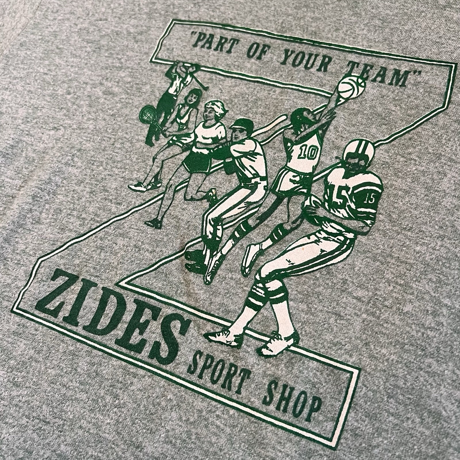 Vintage 1970s Russell Athletic Gold Label Zides Sports Ringer T-Shirt Green - L gallery