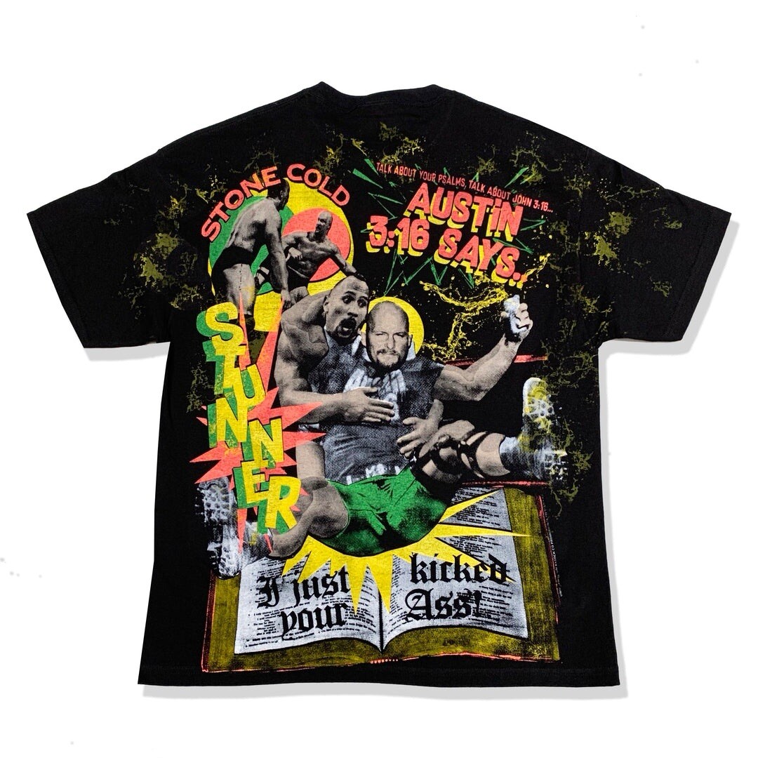 Backstock Co. - Stone Cold Steve Austin Rattlesnake WWE WWF Tee - Sz L, New gallery