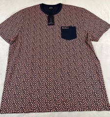Ben Sherman mens Short Sleeve floral tshirt size XXL
