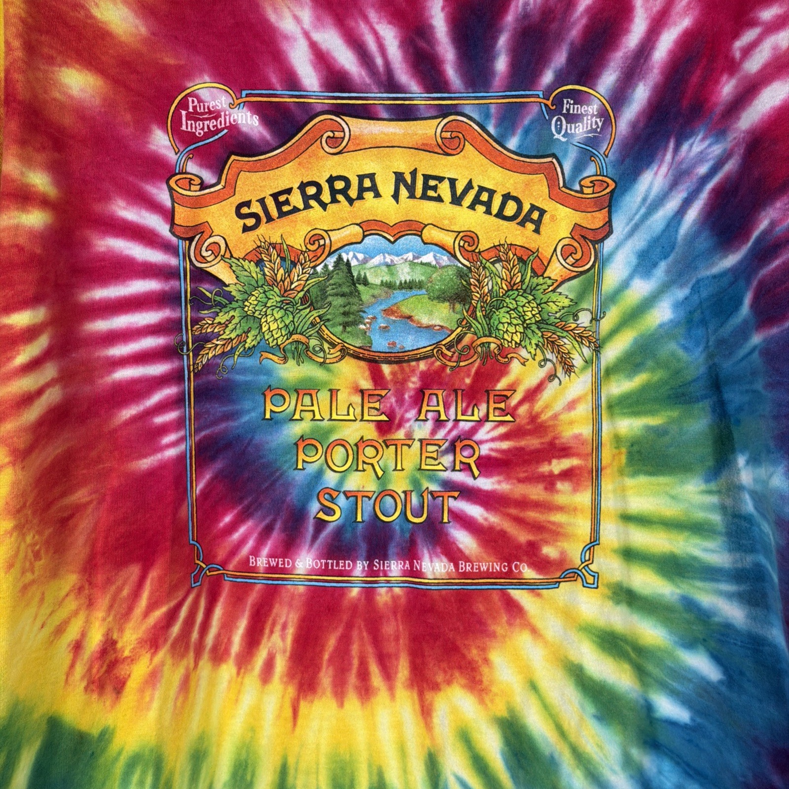 Sierra Nevada Brewery Adult X-Large Tie Dye Beer Graphic Tee See Measurements gallery